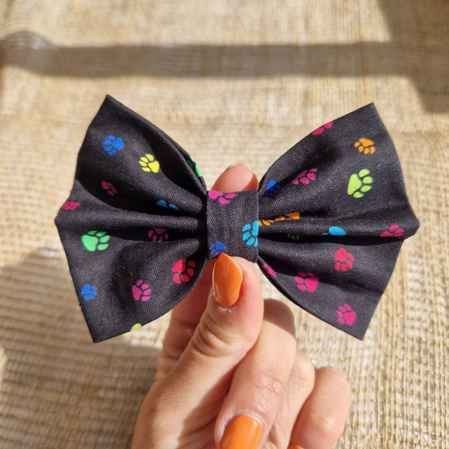 Bow Tie - Colourful Pawprints