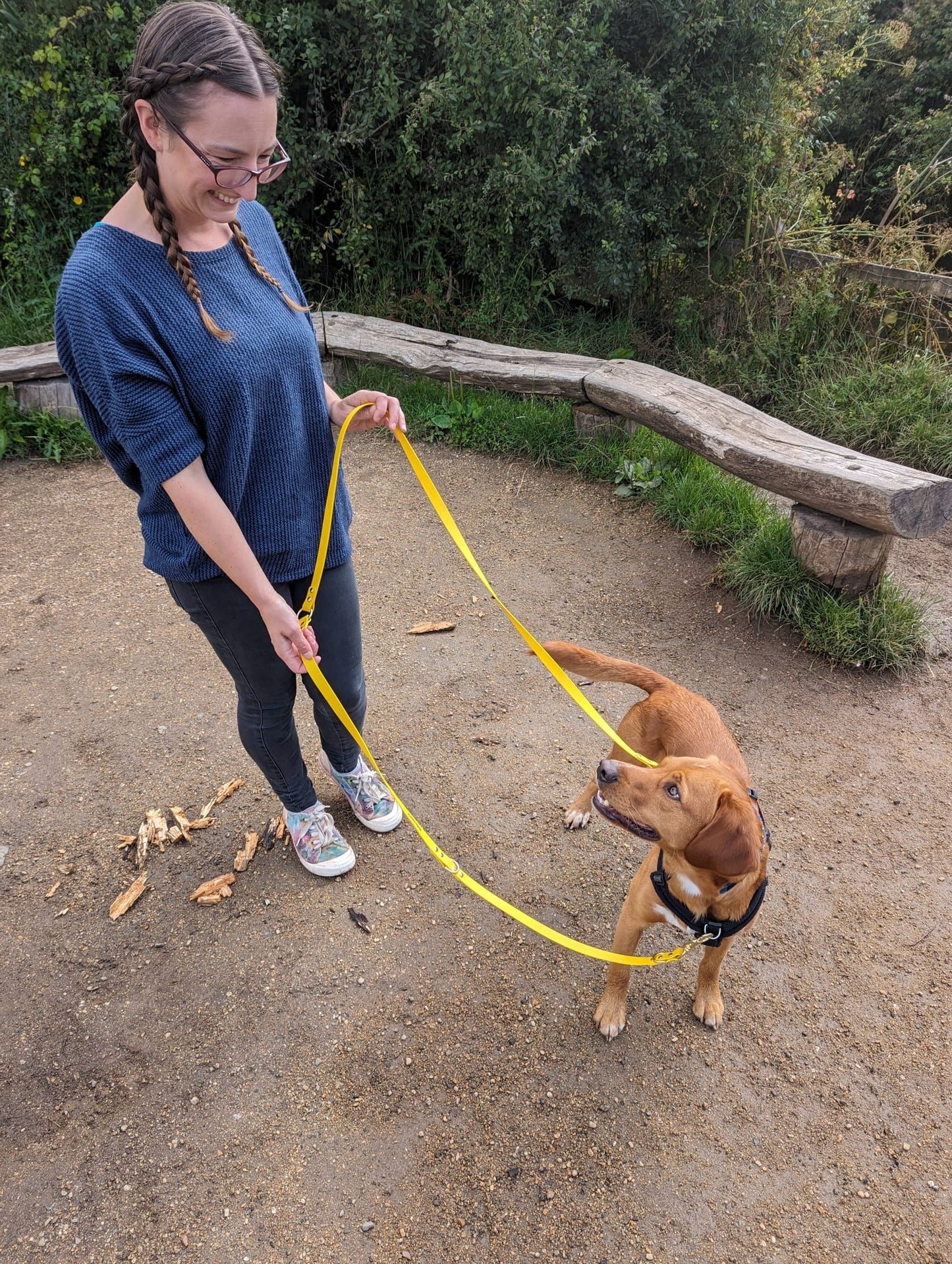 Adjustable Waterproof Lead - Yellow Biothane®