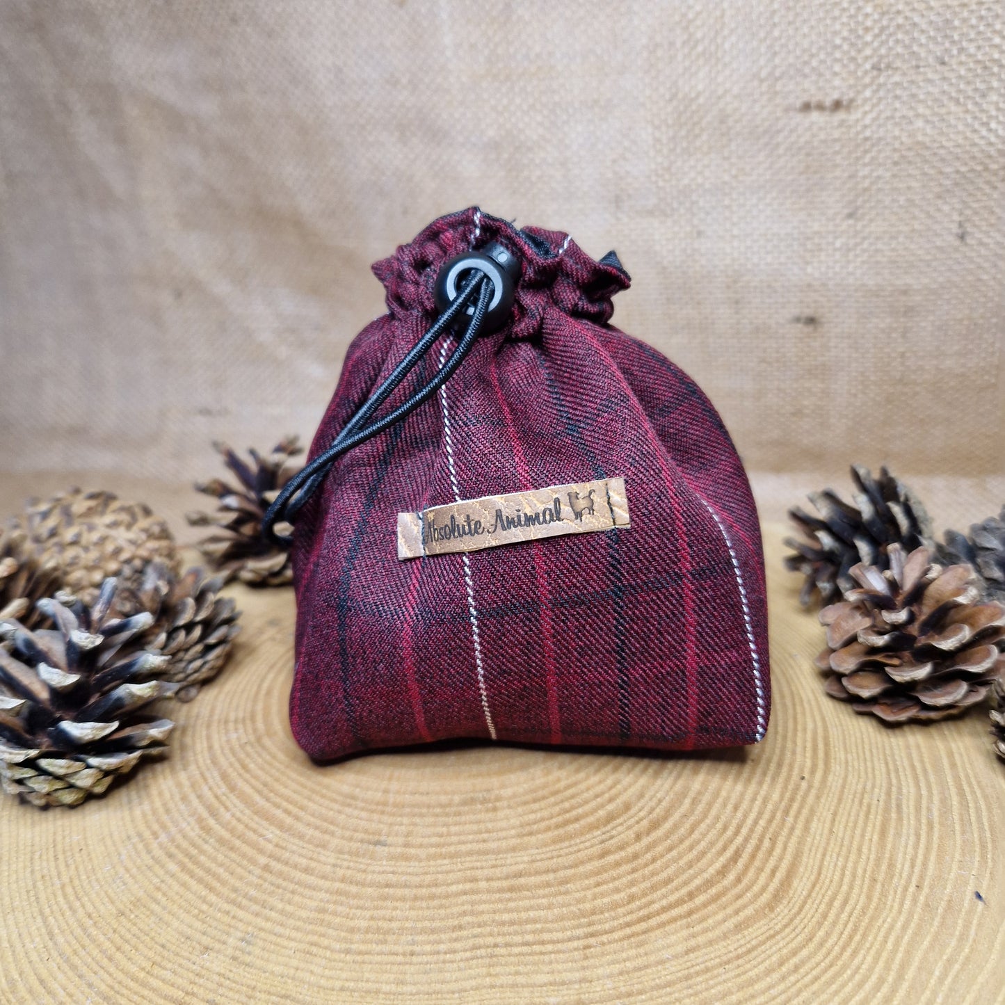Treat Bag - Maroon Tartan