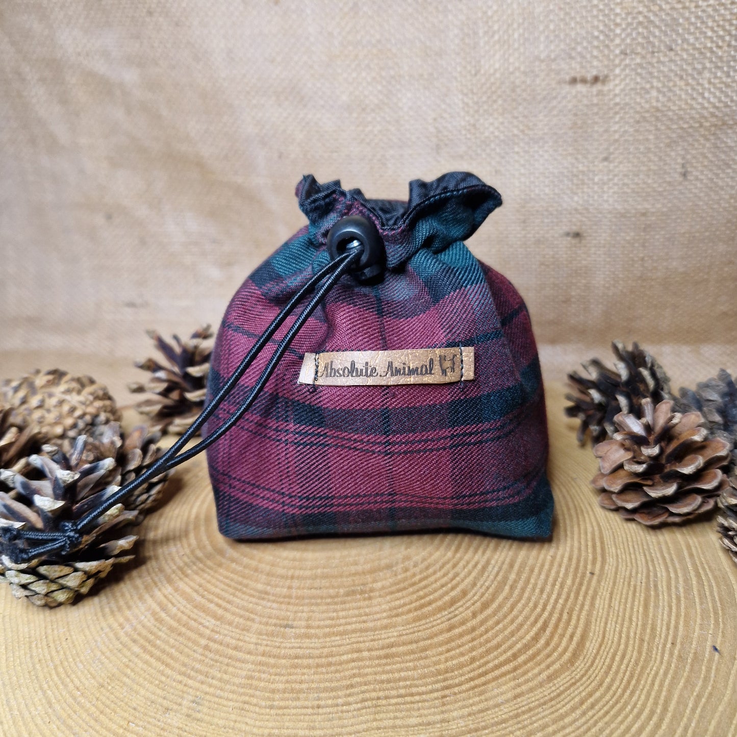 Treat Bag - Berry Green Tartan