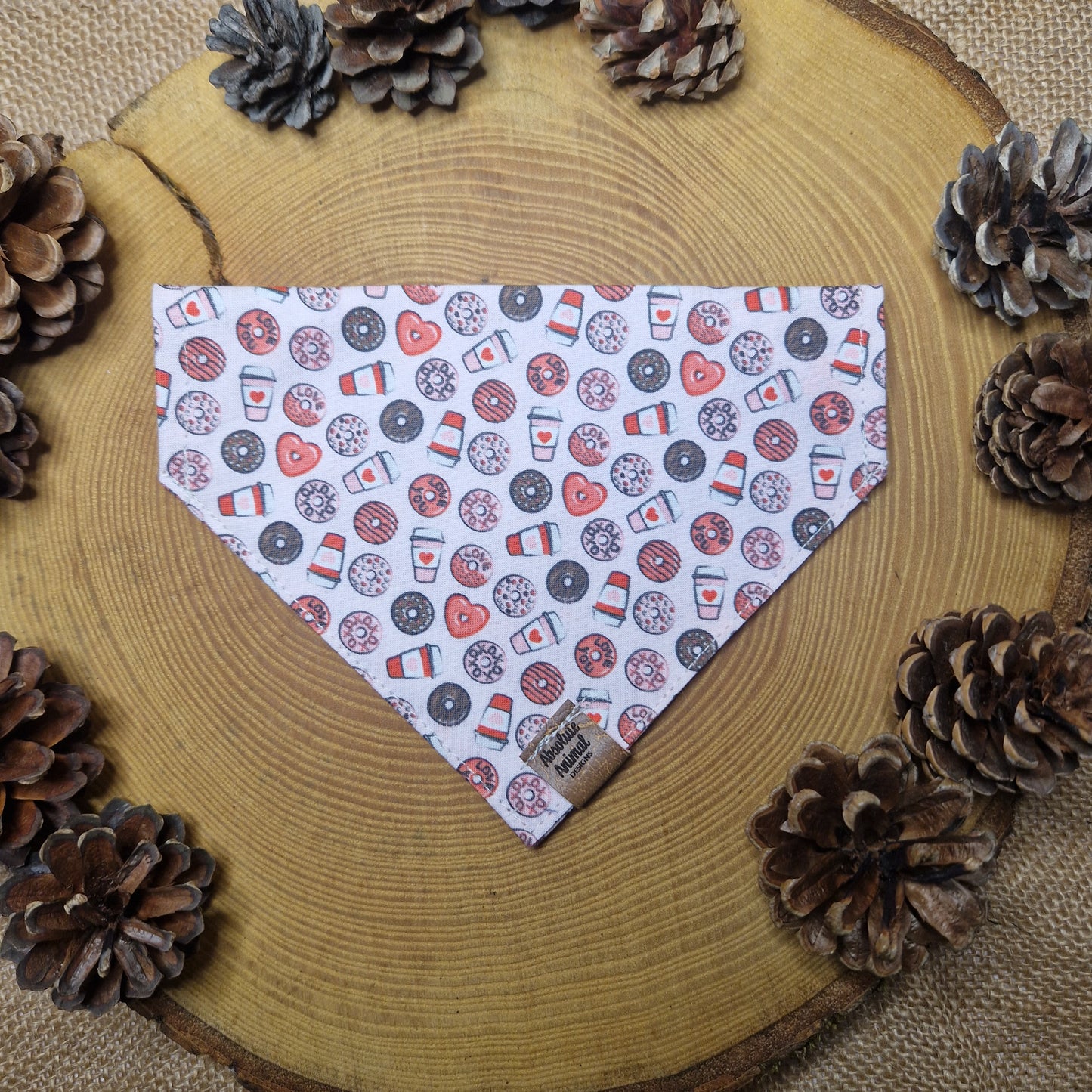 Valentines Bandana - Coffee & Donuts