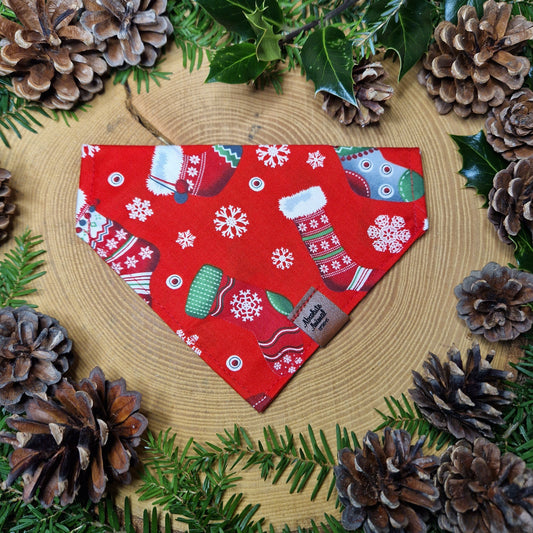 Christmas Bandana - Red Stockings